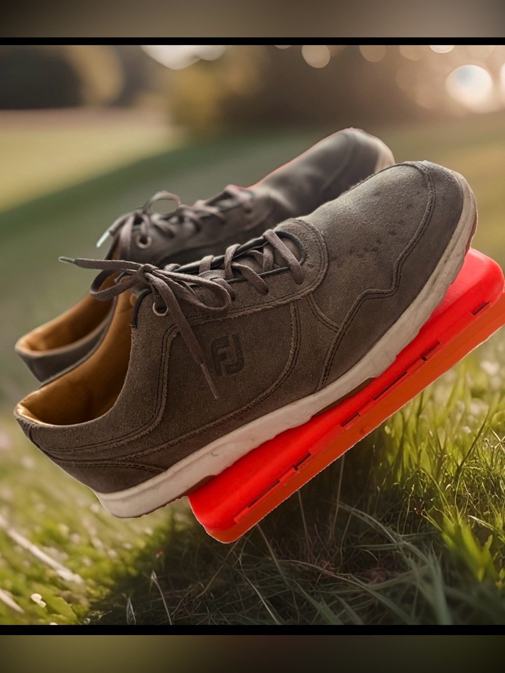 FootJoy FJ Golf Casual Suede Spikeless Golf Shoes Men's Size 10 Gray/Slate VGUC